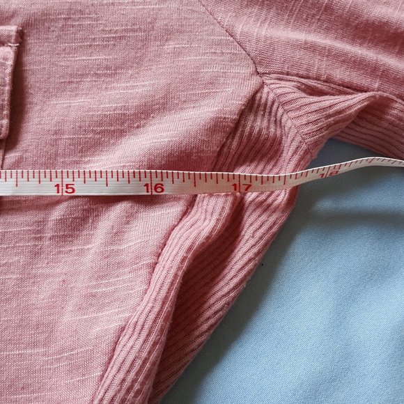 Candie's Rose Pink Quarter Sleeve Button Down Top - Picture 10 of 10